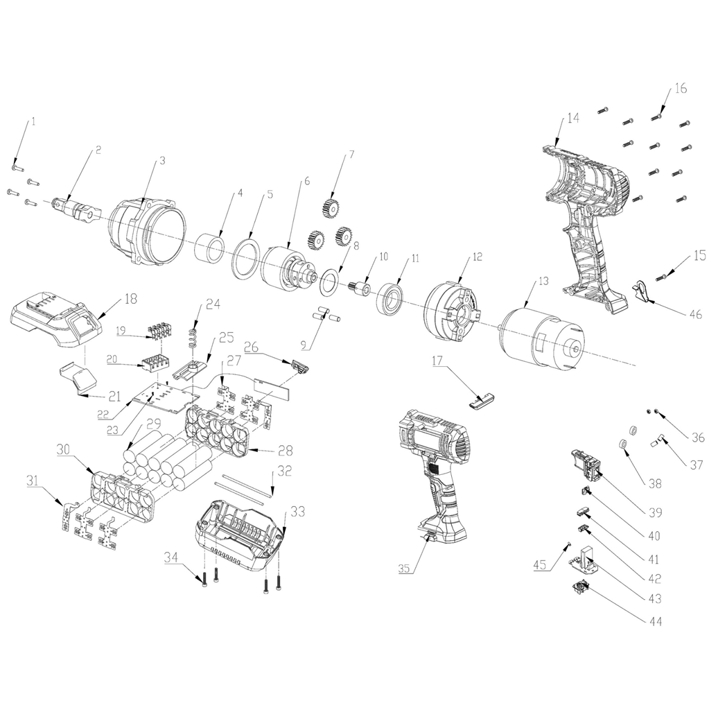 Ударный гайковерт аккумуляторный ГУЛ-401 К