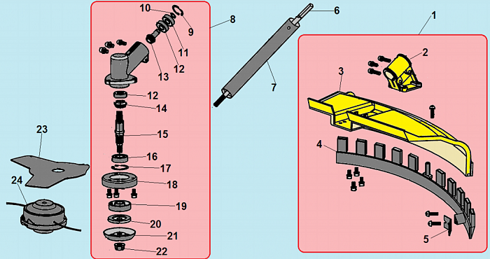 7 РЕДУКТОР - КОЖУХ ТРИММЕР CHAMPION Т256