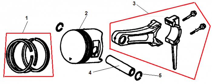 7 ПОРШЕНЬ - ШАТУН ГЕНЕРАТОР CHAMPION GG7501E-3