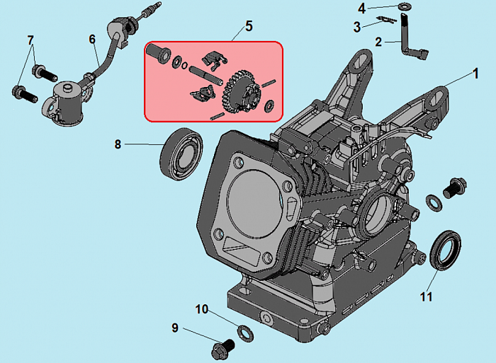 10 ЦИЛИНДР - МАГНЕТО КУЛЬТИВАТОР CHAMPION ВС7713